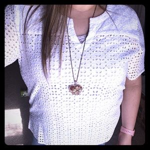 Lucky Brand white top size XL